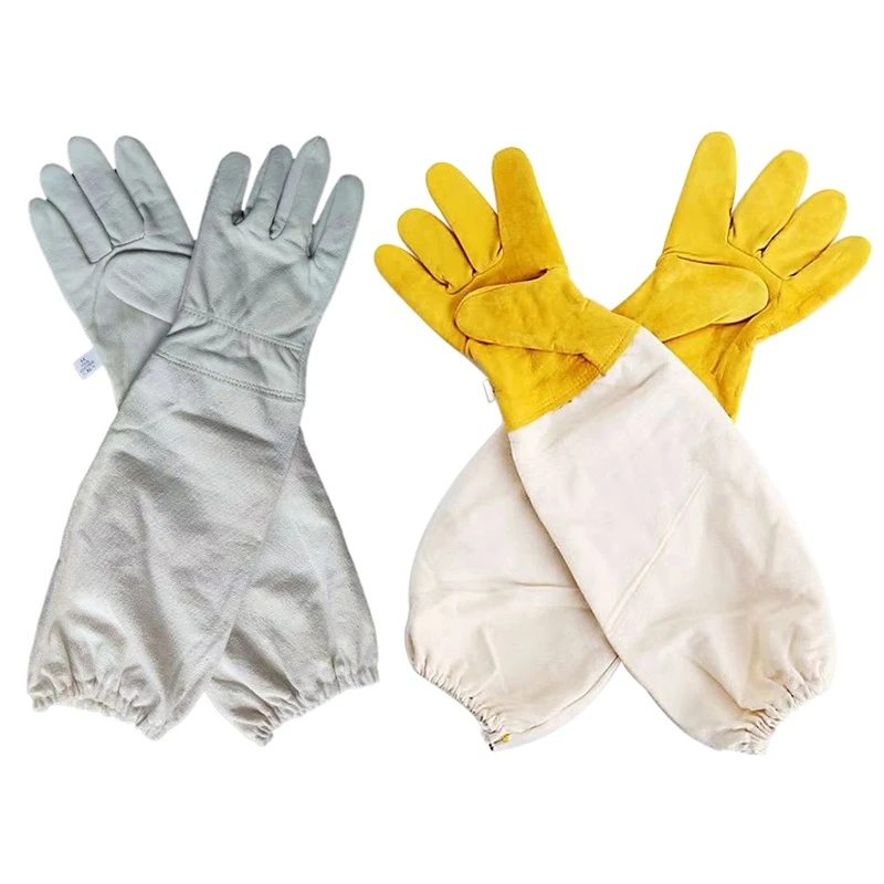 

Beekeeping Gloves Breathable Protective Sleeves Ventilated Anti Bee Sting Long Gloves for Apiculture Beekeeper Prevent Tools