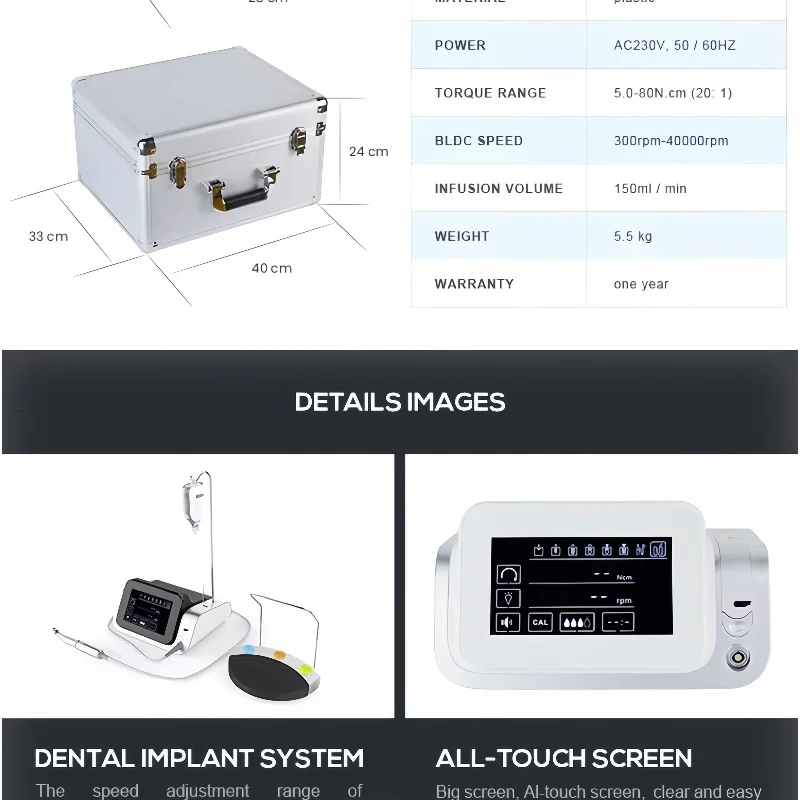 High Quality Electric  Motor System Touch Screen Dental Surgery Machine CE Certified Class II