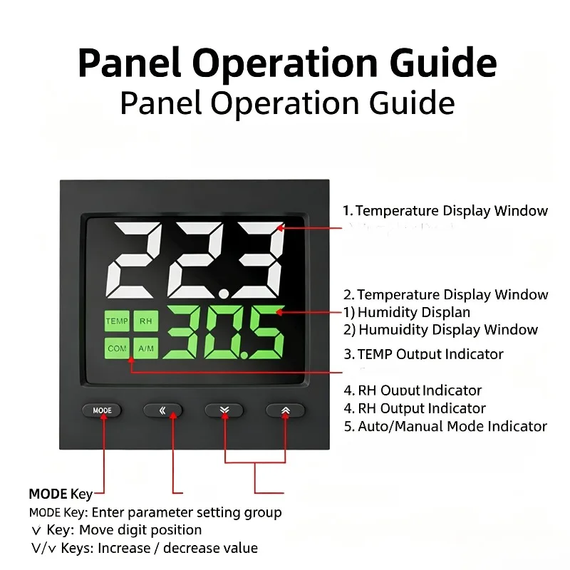 WSK-Z(TH) TX6TH-S/D Temp Humidity Controller Auto Heating Dehumidification Anti Condensation for Switch Cabinet