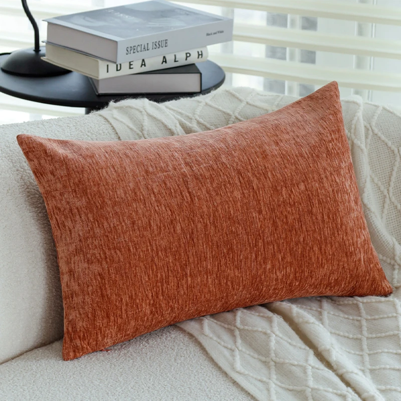 30x50 Solid Chenille Decorative Pillow Cover Skin-Friendly Soft Pillowcase for Bedroom Living Room, Sofa Modern Simple Style