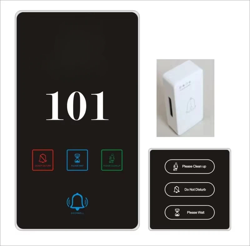 Hotel Project LED Customized Logo Language Room Number Door Signs Touch Switch Floor Signs Door Plate With DND Switch Light