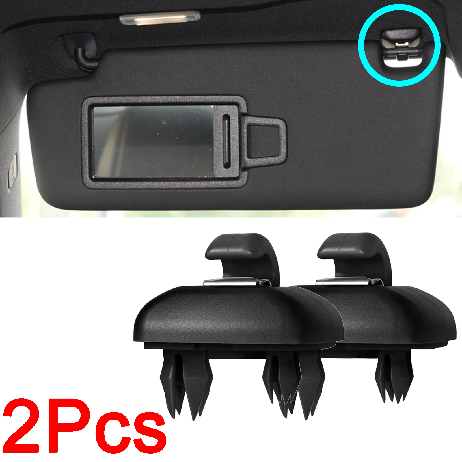 2Pcs Sun Visor Clip Hook Buckle Interior Bracket for Audi A1 A3 A4 A5 Q3 Q5(8E0857562)A7 B6 B7 B8 S4 S5  8U0857562A 8U08575624PK