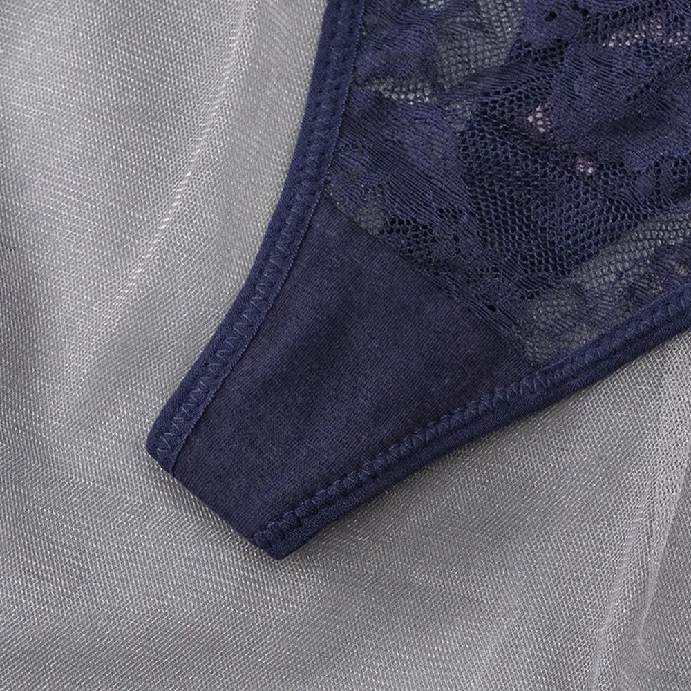 تنفس إغراء جوفاء مثير Underpant منخفضة الخصر الفتيات سراويل زهرة G-سلاسل الإناث ملخصات الدانتيل ثونغ