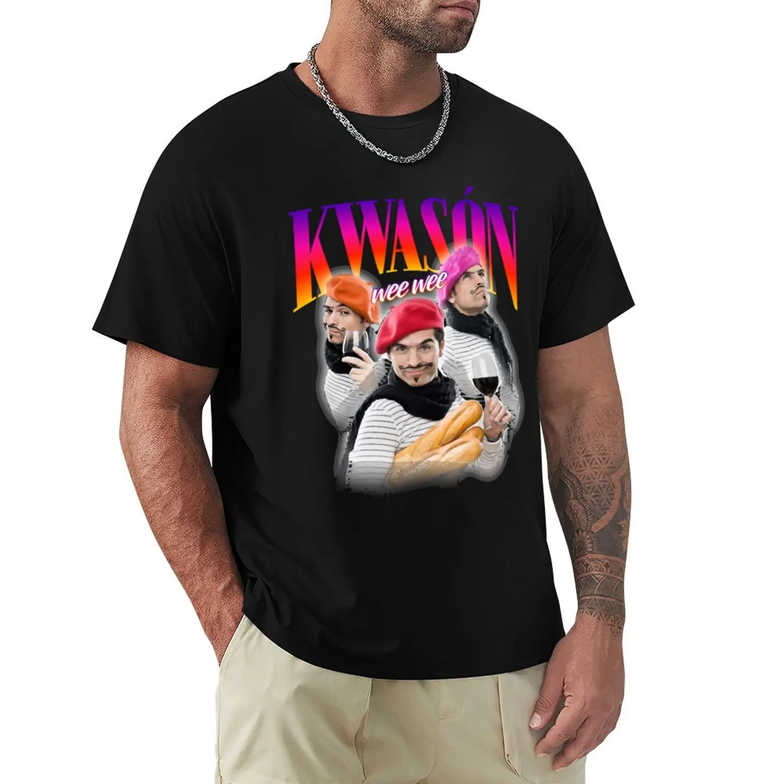 kwason (croissant) - the most french design T-Shirt Casual Fashion Short Sleeve Cotton T-Shirt