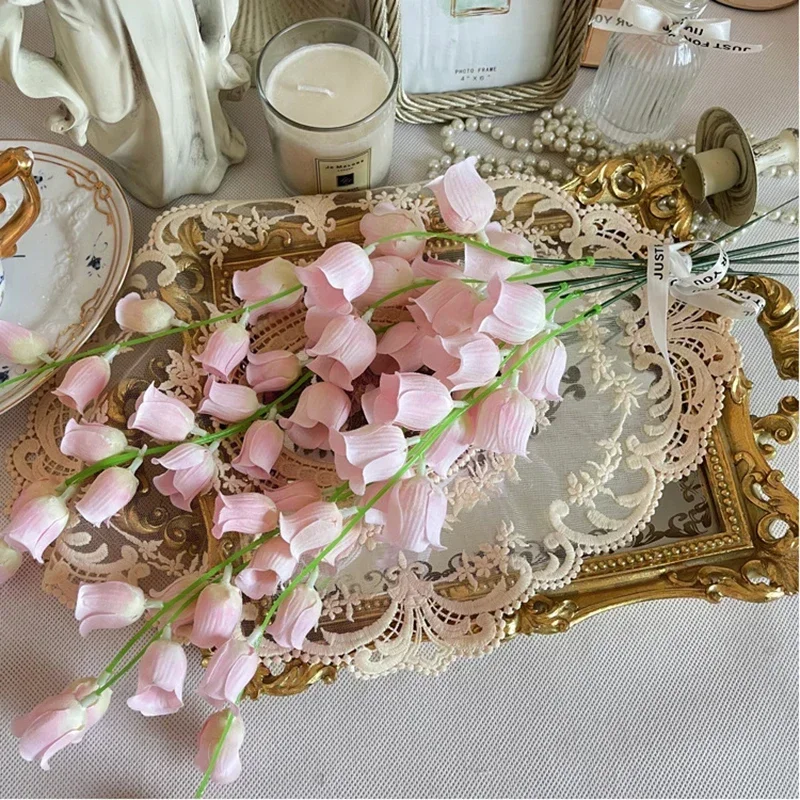 1/5/PC LED Deco Light Sring Artificial Lily of the Valley Flower Wedding Party Home Backdrop Romantic Party Decor Holiday Lamp