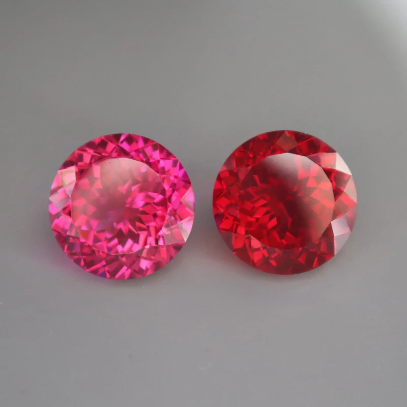 rose red 13-18mm Starry sky cut fashion rarity round shape corundum beads vivid stones for jewelry making CZ DIY