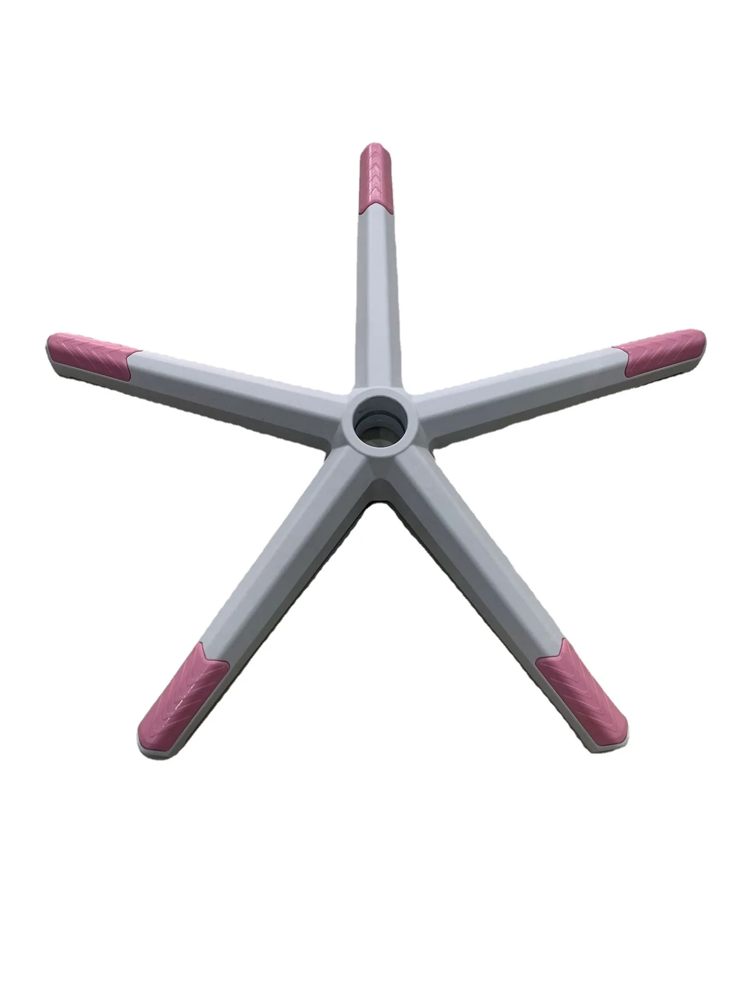 Chaise à percussion avec flèche en PP blanc, cinq étoiles, base de chaise de bureau en plastique