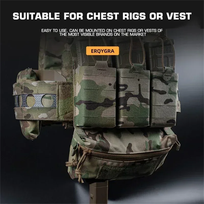 ERQYGRA Tactical Hunting Bag Chest Drop Pouch Vest Magazine Molle System Airsoft Paintball Accessories CS Shooting Equipment