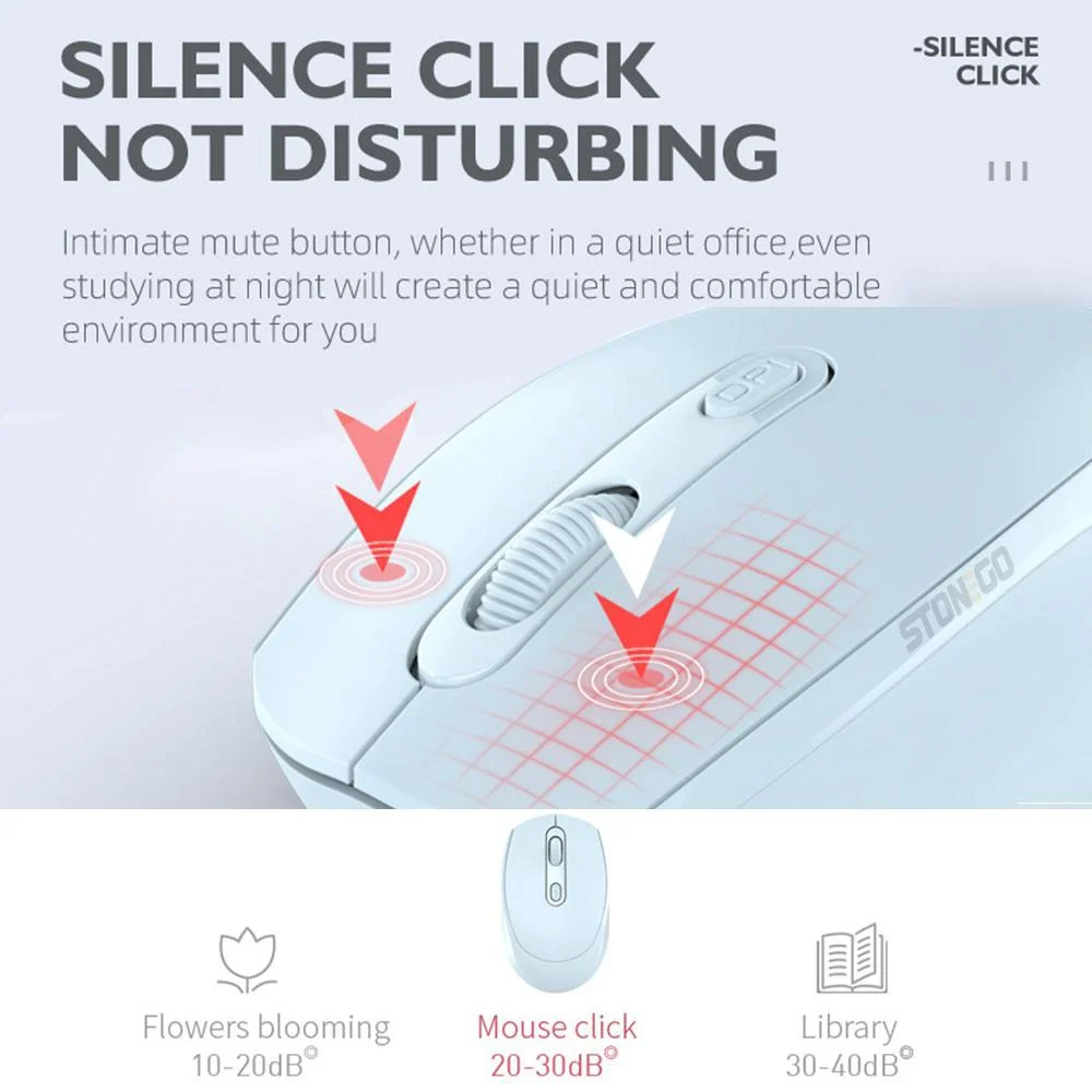 Draadloze Bluetooth-muis - Stille ergonomische gaming-kantoormuis voor laptop-pc - Computermuis met dubbele/enkele modus
