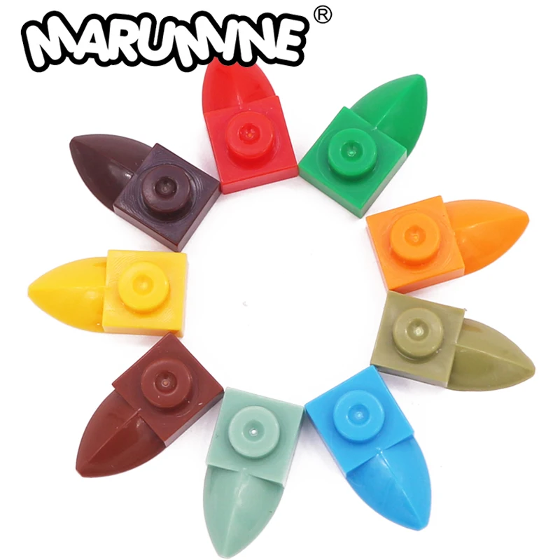 Marumine 49668 Tijolo Modificado 1x1 com Dente Afiado 50PCS Peças de Bloco de Construção Dentes Animal Leão Modelo Acessórios Brinquedos DIY Presentes