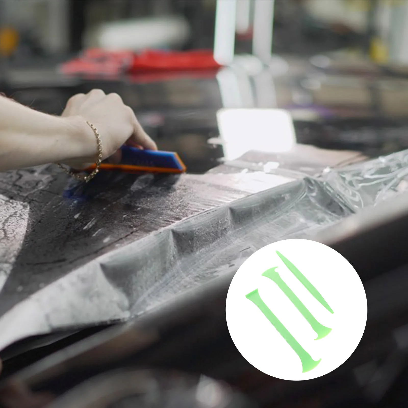 

3Pcs Car Vinyl Wrap Tool Kit Versatile Squeegee for Film Installation Window Tint Film Removing Auto Wrap Small Scraper