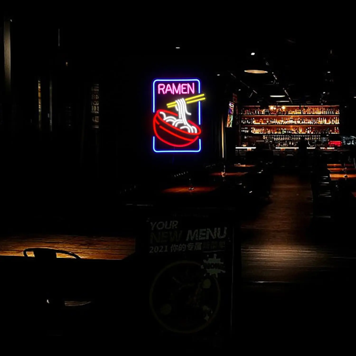 Ramen Neon Signs LED Neon Light Sign Light Up Neon Signs Wall Decor for Restaurant Ramen Etalage