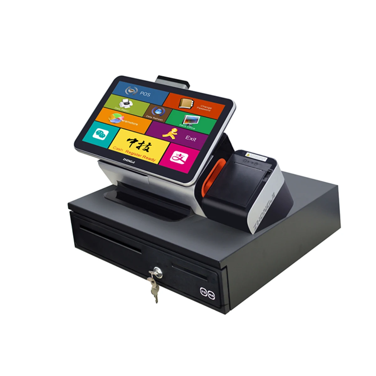 Terminale POS all-in-one touch screen con registratore di cassa e software POS per uso in piccoli negozi