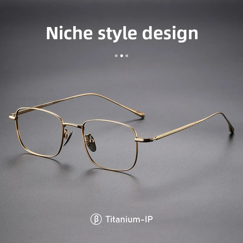 New Ultra-Light Myopia Glasses Frame for Men, Anti-Blue Light Gold Wire Retro 18113 Prescription Frame Wholesale in Shenzhen