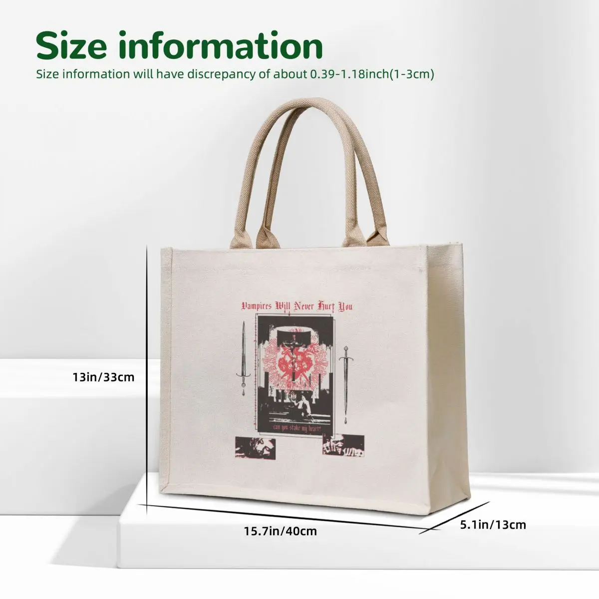 IWTV x MCR Vampire Will Never Hurt You Tote Bag hand bags Shopper handbag shoping bag woman shopping bag