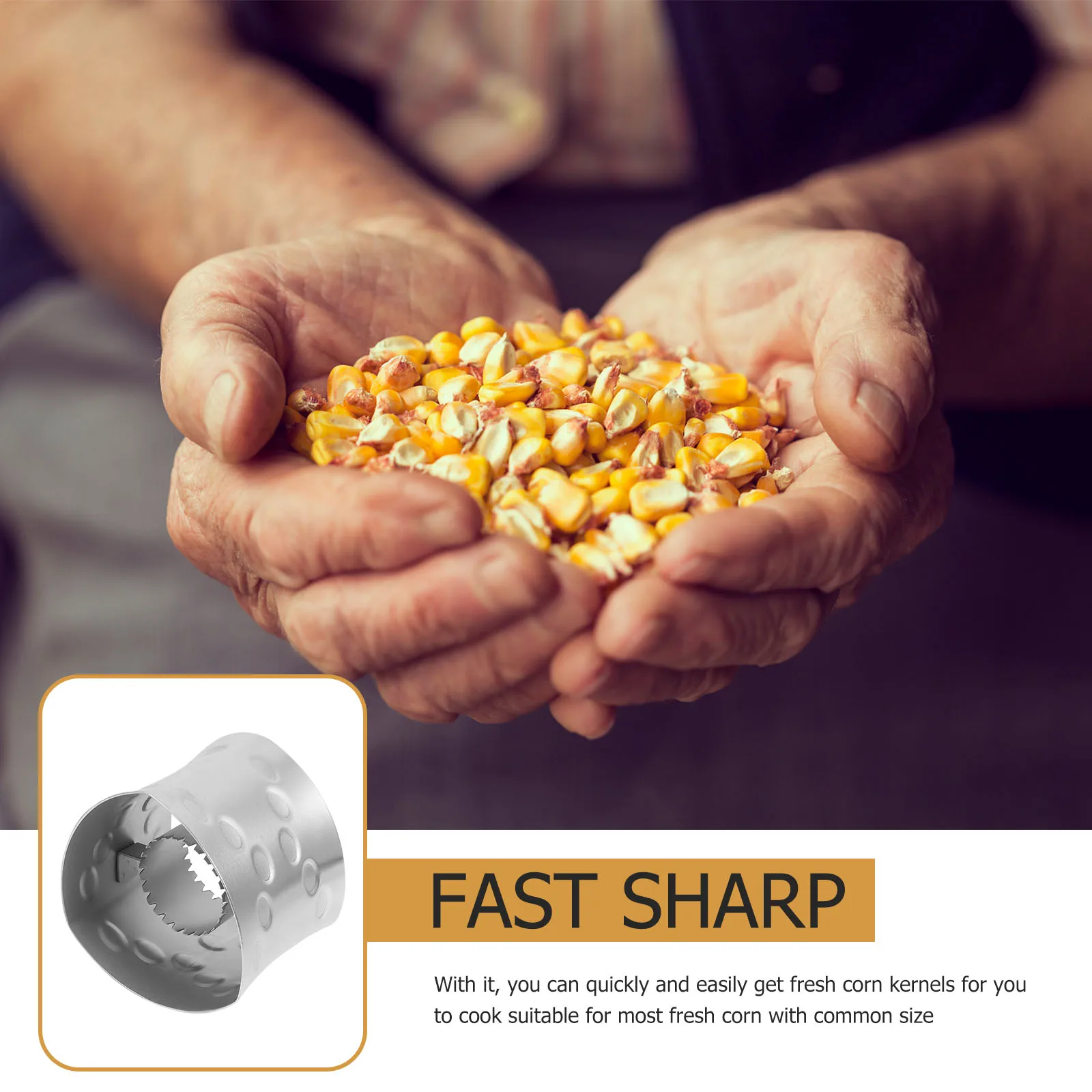 

1pc Stainless Steel Stripper Portable Corn Remover Kitchen Grater Home Use Fresh Corn Peeler Stripping Tool Silver Compact Easy