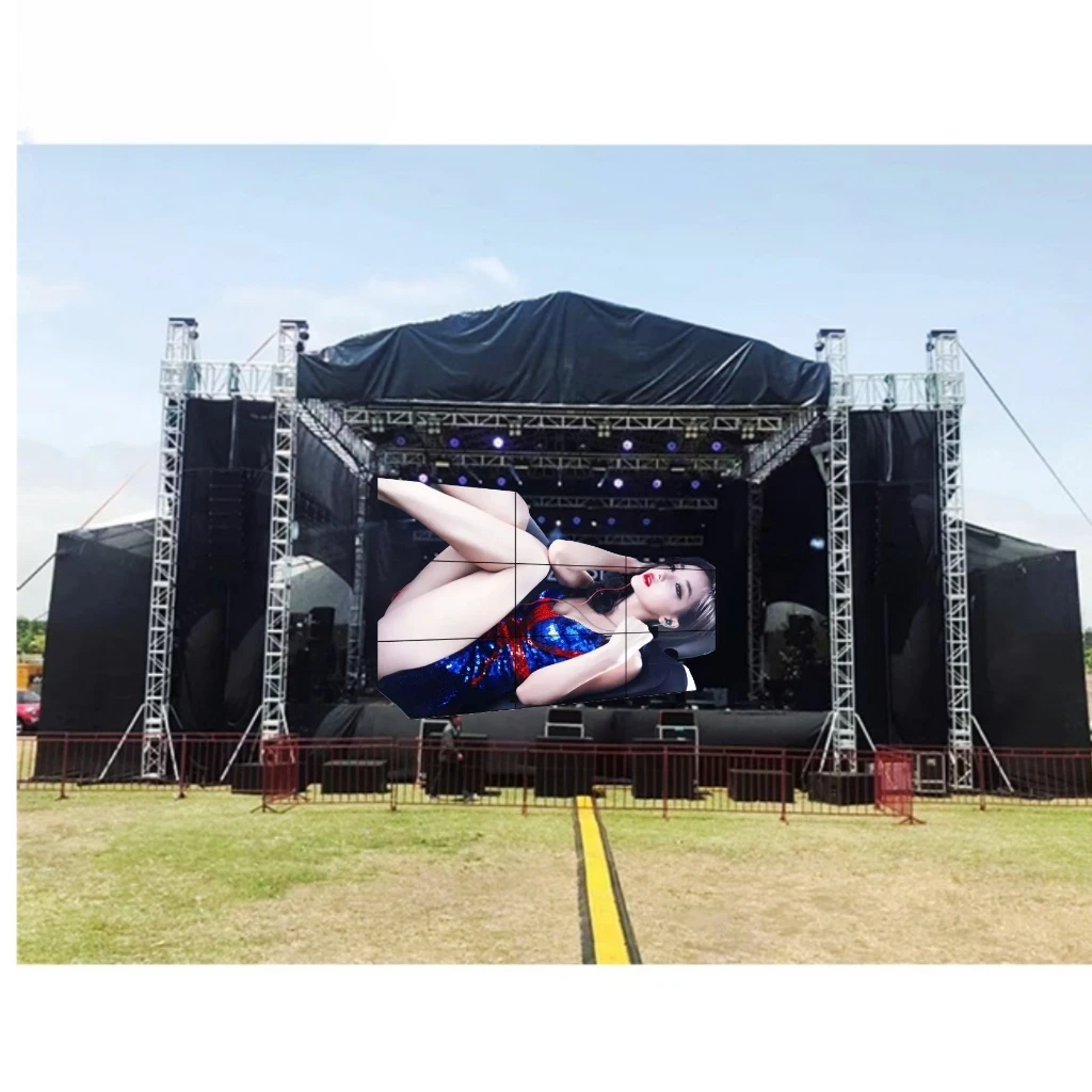 Aluminum Alloy 6082-T6/6061-T6 Lighting Truss with Roof Stage Platform CE Certified Customizable Sizes for Indoor/Outdoor Events