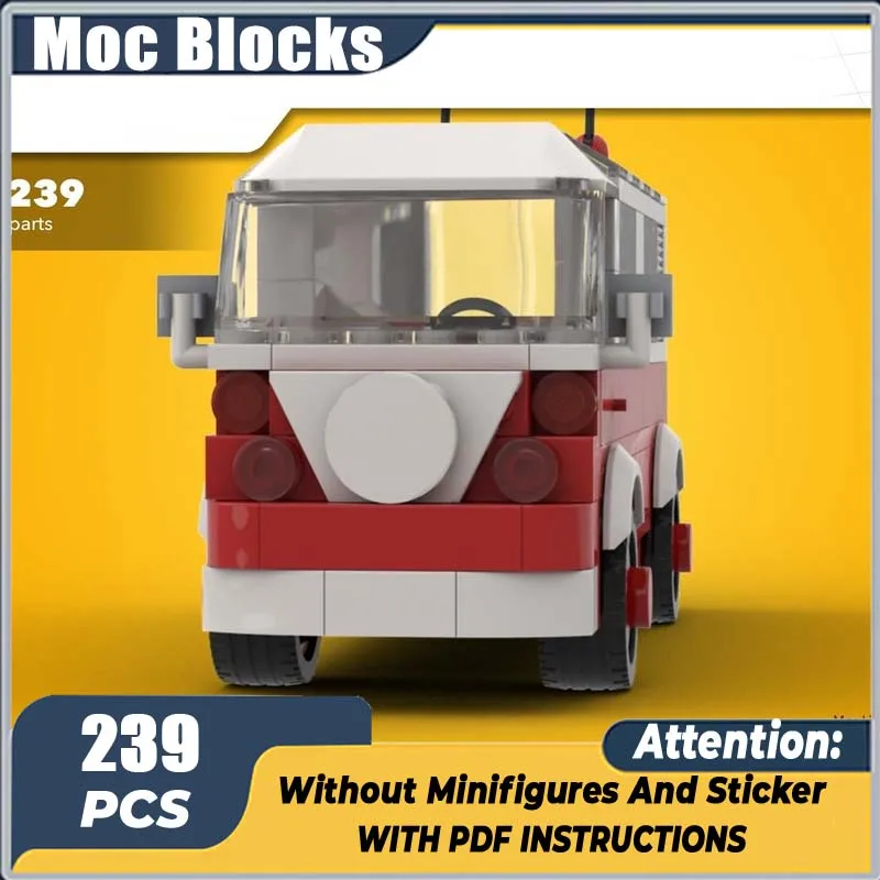 

Bricklink ICONS Технический автомобиль VW T1 Food Truck Кемпер Ван Транспортные средства City Speed Champions Наборы строительных блоков Игрушки Рождественский подарок
