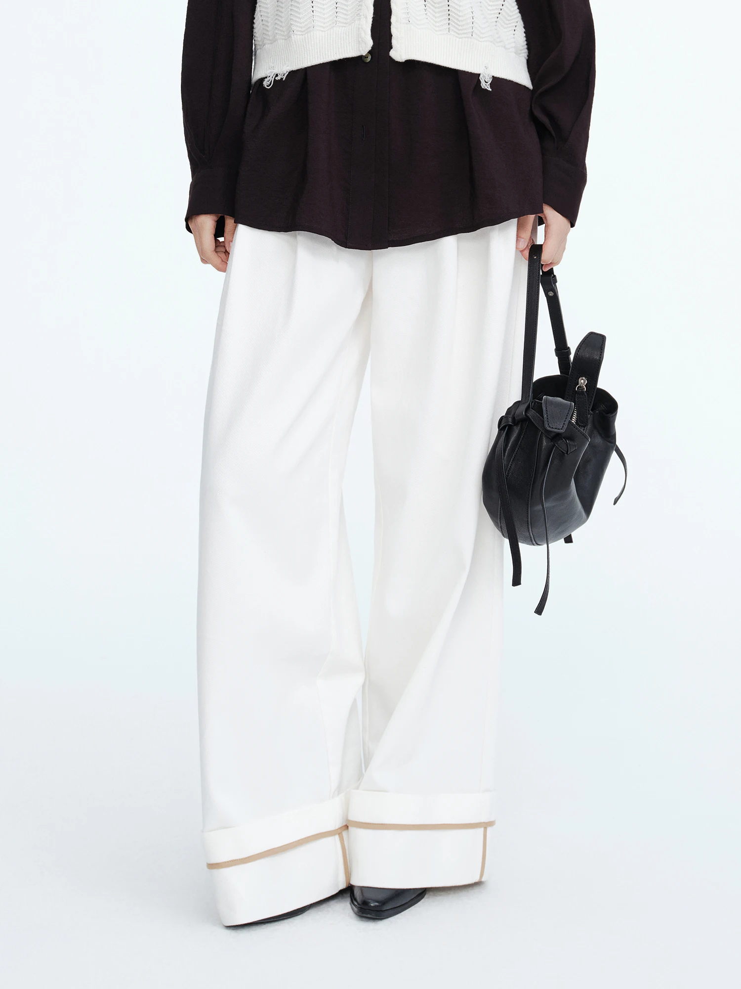 

Новые весенние повседневные свободные женские брюки с широкими штанинами, высокой талией, из хлопка, прямого кроя, универсальные, стройнящие