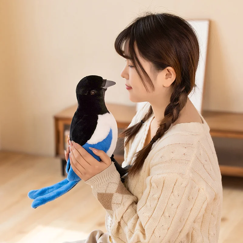 20ซม.นกพิราบปลอมตุ๊กตาหนานุ่มเหมือนจริง Magpie Carrier Pigeon ตุ๊กตาการตกแต่งบ้าน Kawaii สัตว์นกตุ๊กตาของเล่นเด็กของขวัญ