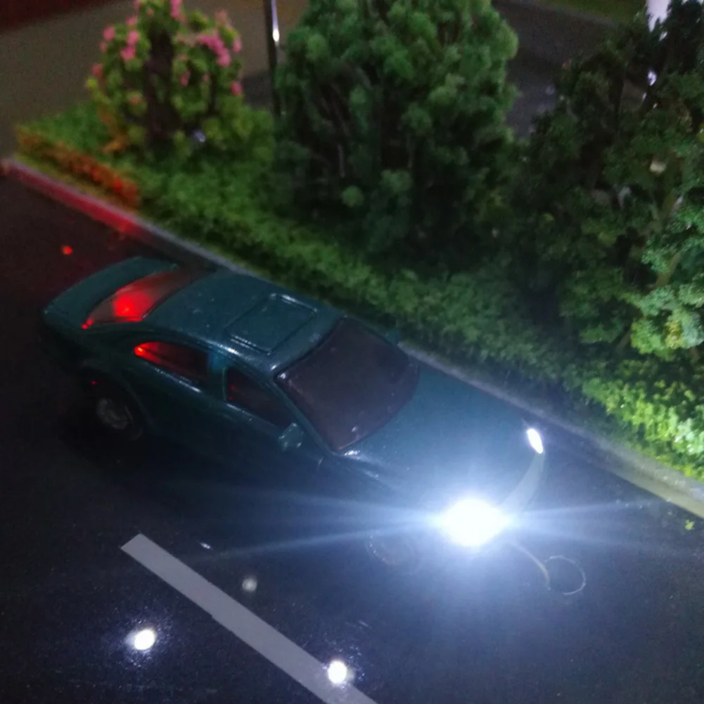 10Pcs Color Model Car Can Light Up N Scale Model Railway Scene Street Layout Building & Construction Toy Model Building