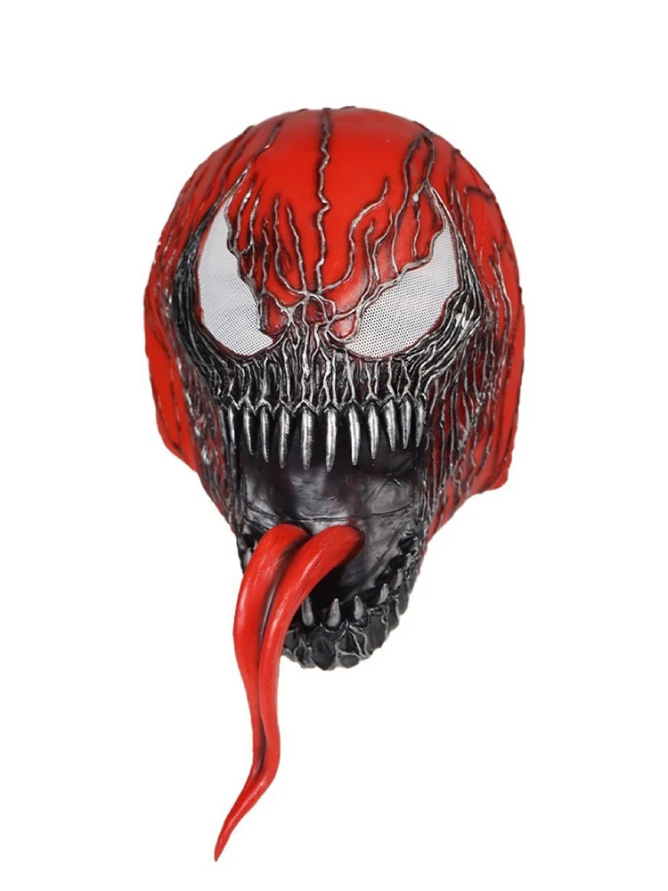 Horror Monster Mask Superhero Movie Cosplay Head Cover Halloween Costume Party Haunted House Prank Prop Long Tongue Latex Masks