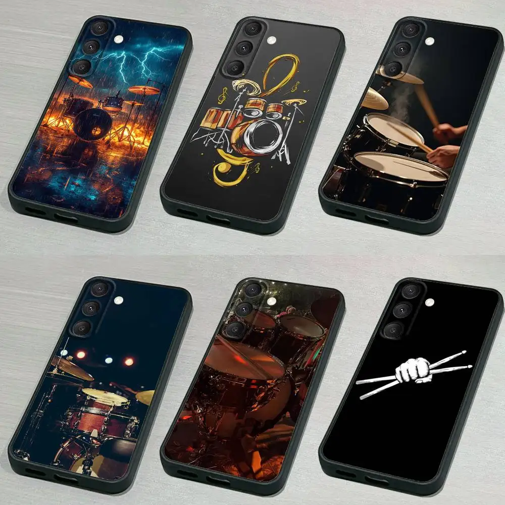 

D-Drum D-Drummer Phone Case For Samsung S 25,24,23,22,30,21,10,9,Ultra,Plus,Lite,FE,4,5G Black Soft Case