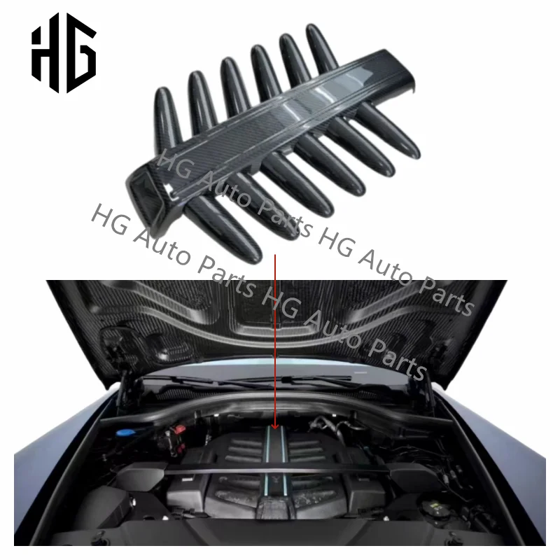 Upgrade MSY Style Front Engine Hood Interior Decoration Carbon Fiber Auto Parts For Rolls Royce Cullinan Engine Interior Trims