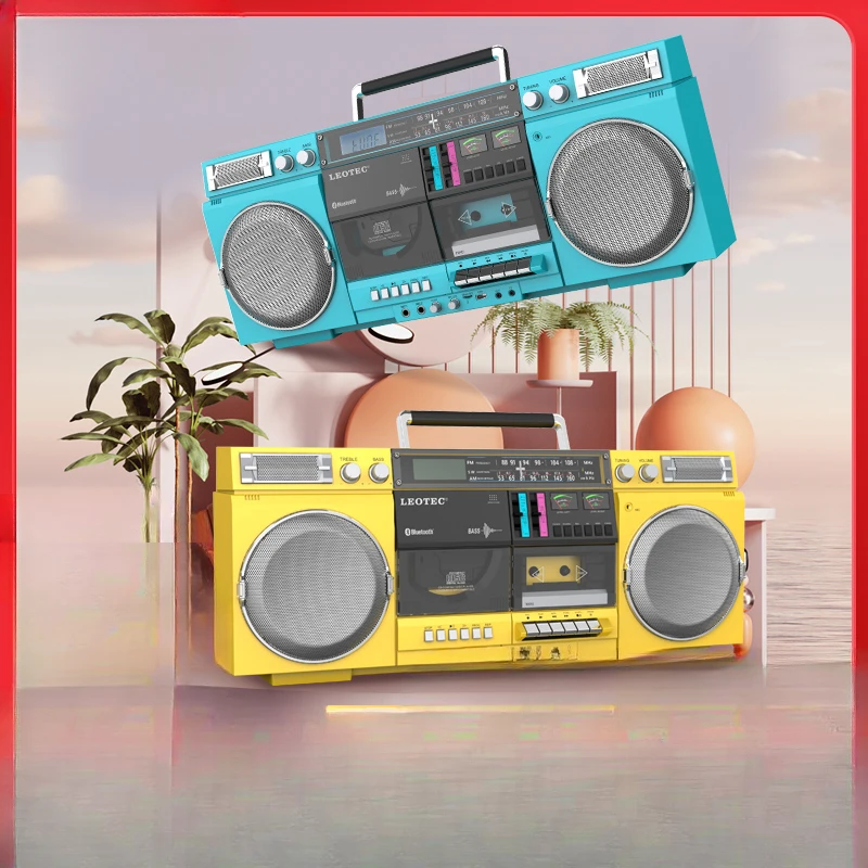 Classic cassette player card for tape recorders, retro and nostalgic