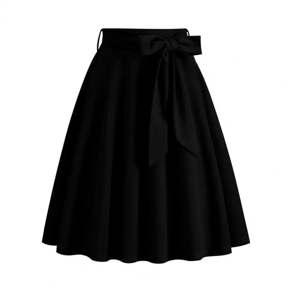 

High-waisted Skirt A-line Skirt Elegant A-line Midi Skirt with Belted Waist Ruffle Detail for Summer Parties Date Nights