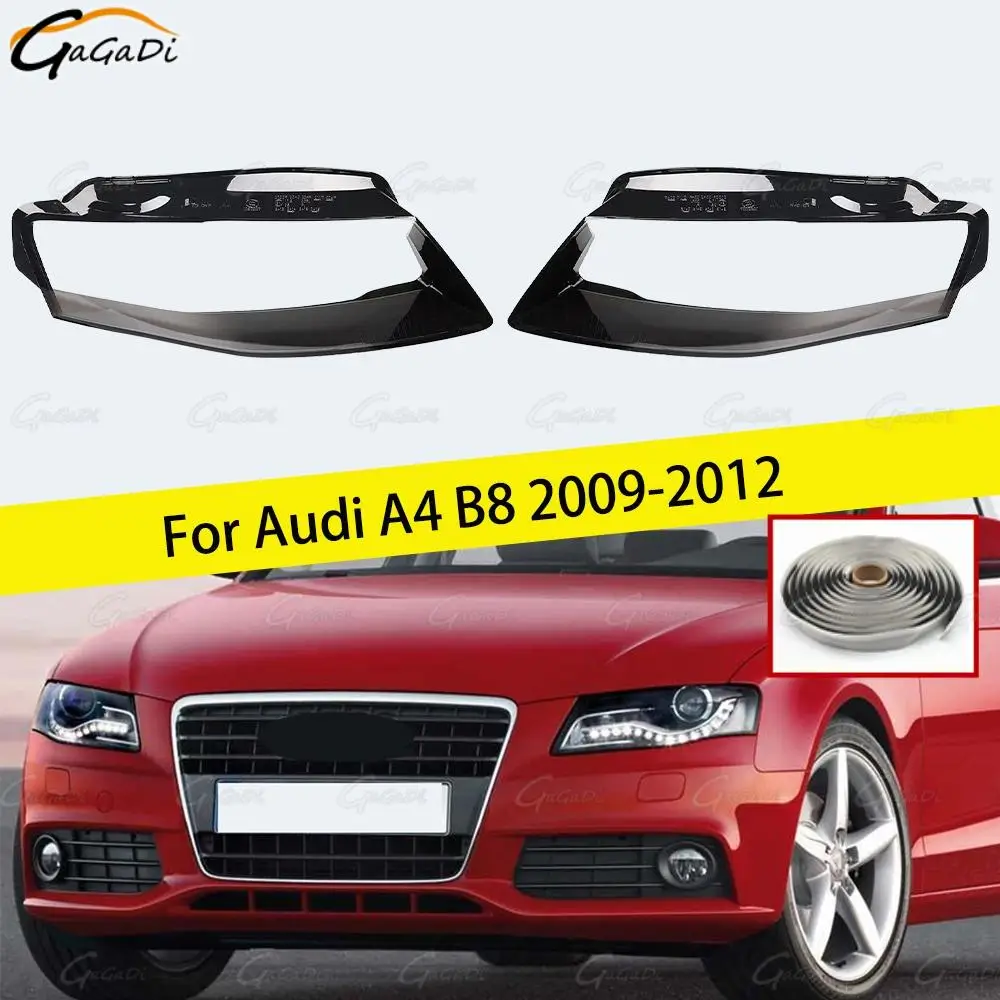 

Car headlight lampshade is suitable for 2009-2012 Audi A4 B8 headlight lamp shell to send rubber strip