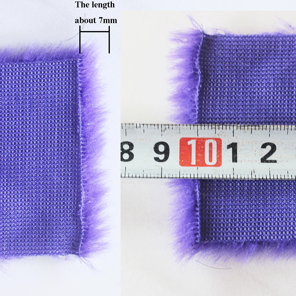 7MM Plush Fabric Fabric Pure color Solf Atrtificial Rabbit Fur Doll Clothing Pillow DIY Decoration material