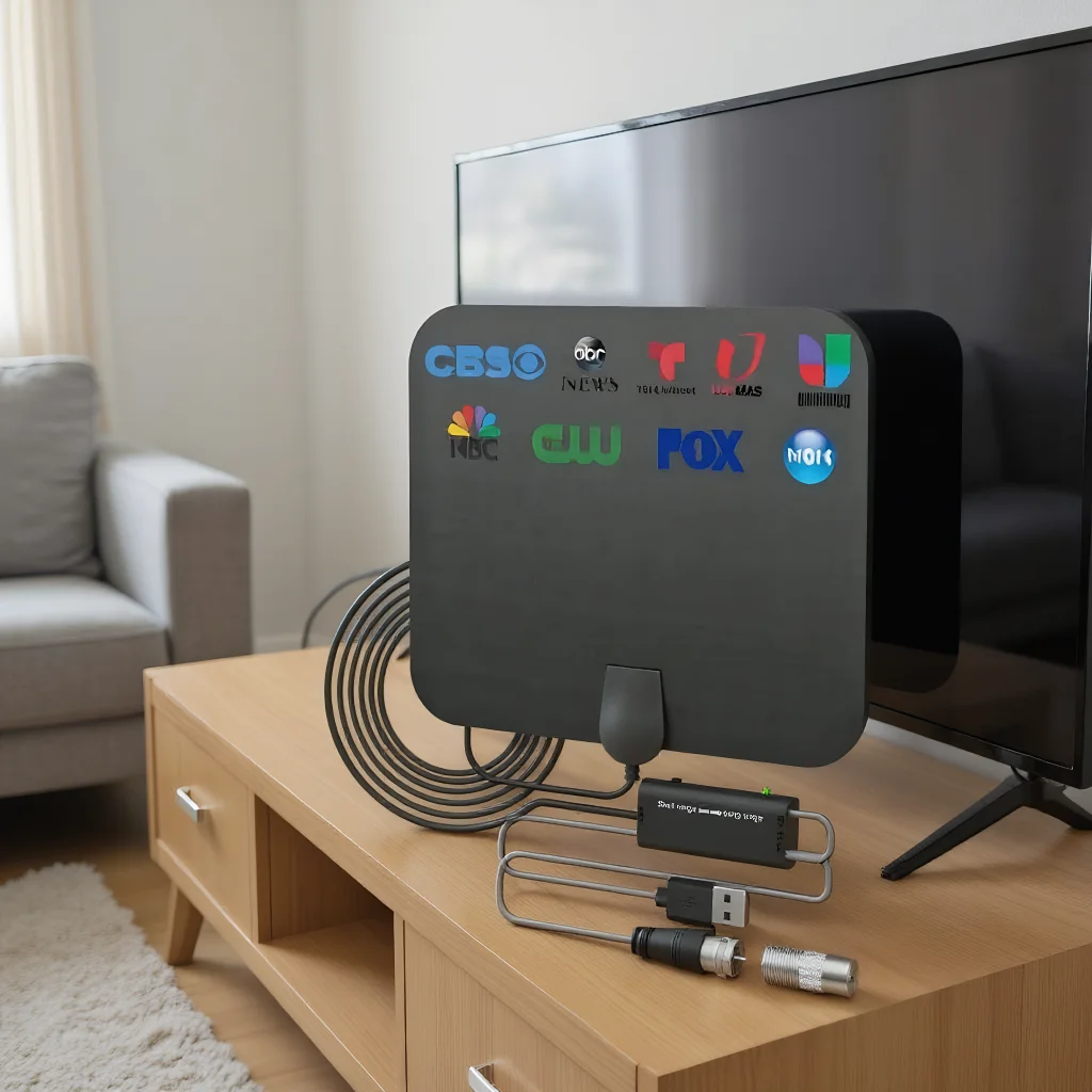 

Nueva Antena de TV para HDTV 4k 1080p Colocación en Interiores con Rango de Señal Amplificado de hasta 3600 Millas