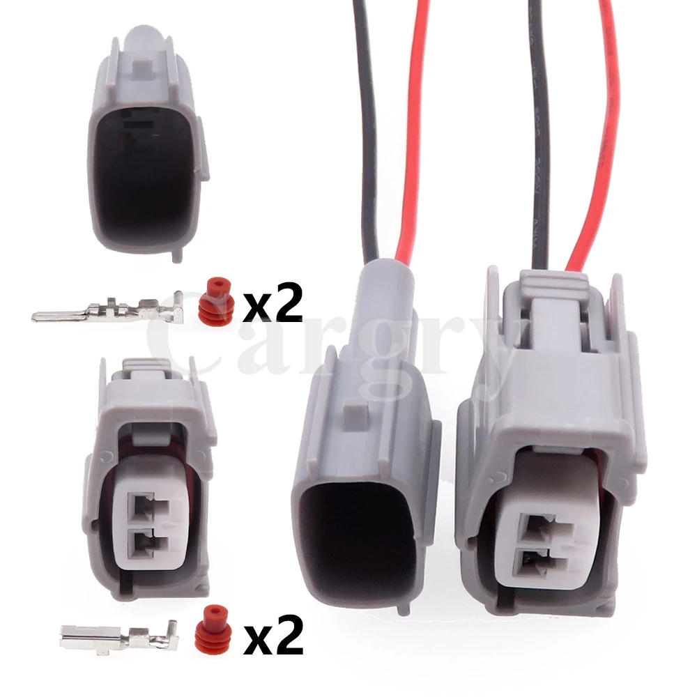 Conector de Cable eléctrico de boquilla automática para coche, 1 Juego de 2P 90980-11875, sellado e impermeable, 6189-0611