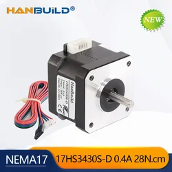 1PCS  17HS3430S 42 stepper motor 4-Lead Motor 0.4A 2800g.cm 34mm length for 3d Printer 12V Nema17 Stepper motor