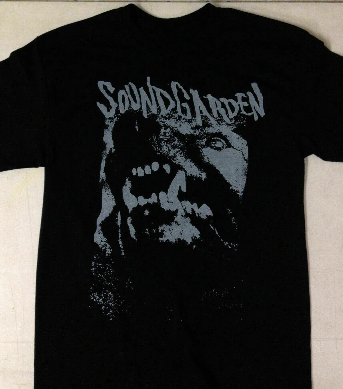 РЕДКИЙ SOUNDGARDEN 2011, хлопковая черная мужская футболка Tour Wolf Fangs S-234XL D385