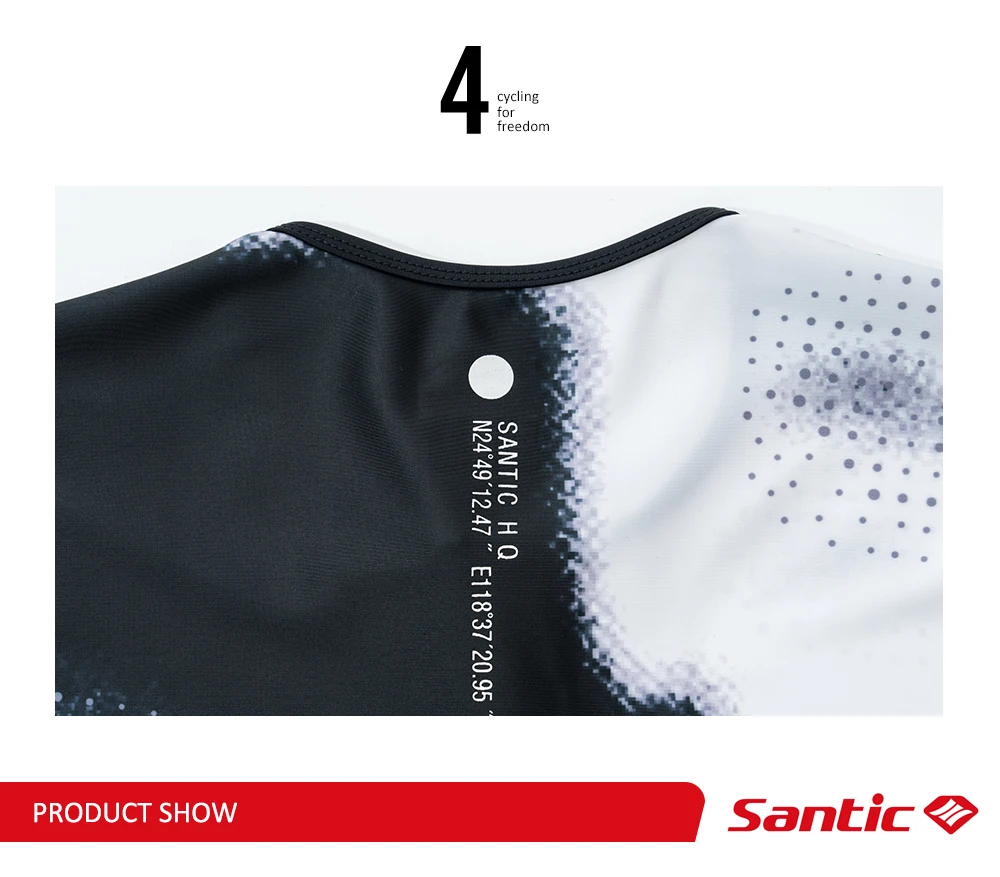 Santic Herren-Triathlon-Skinsuit mit kurzen Ärmeln, atmungsaktiver, elastischer Radsport-Overall mit 80 kg hochdichtem Polsterpolster KM26C03030 – Detail 9