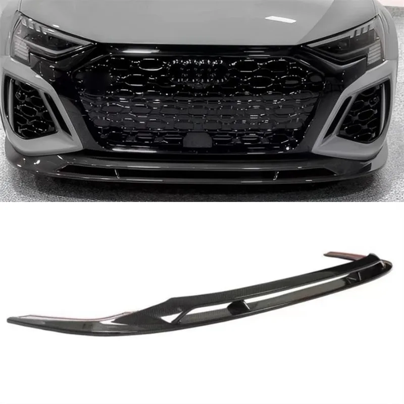 

For Audi RS3 2022-2024 Real Dry Carbon Fiber Front Lip Front Bumper Lower Lip Under Rear Diffuser Spoiler Splitters Body Kit
