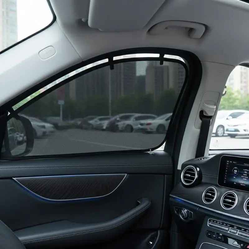 New Magnetic Car Sunshade Cover Summer UV Protection Side Rear Window Curtain Black Mesh Sun Shade Cover Auto Car Accessories