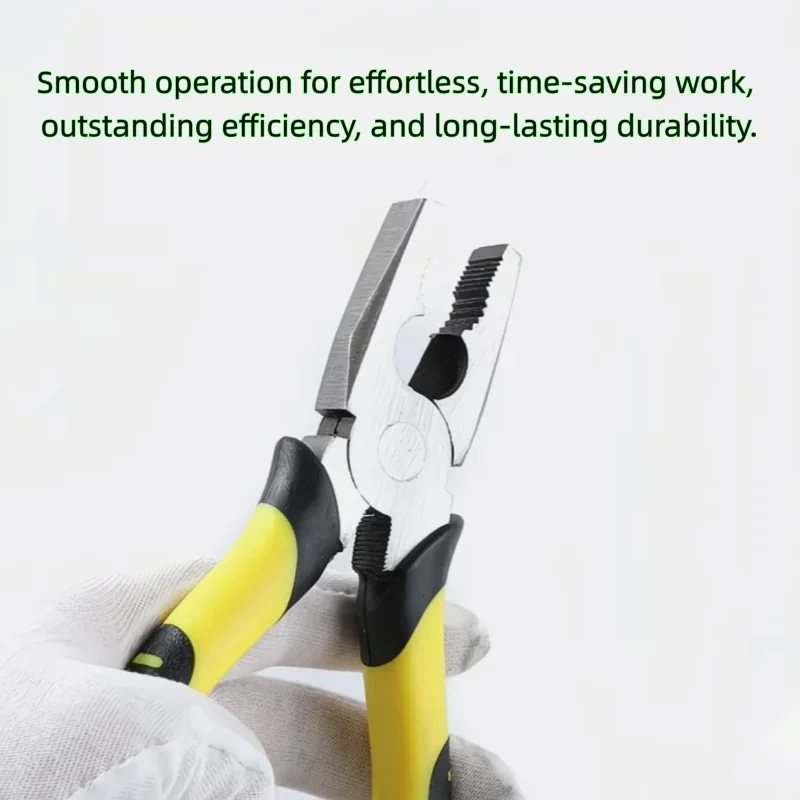 كماشة قطع الأسلاك الصناعية مقاس 8 بوصة - مجموعة أدوات متعددة الوظائف ذات صلابة عالية ومجموعة كماشة قطرية وإبرة الأنف