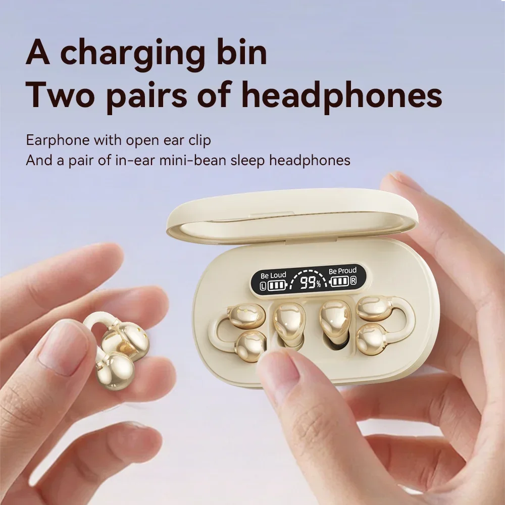 TWS True Wireless Bluetooth In-ear 4 Earphones (2 Pairs) Running Long Battery Life Low-delay Game Headsets 2-in-1 HiFi Earplugs