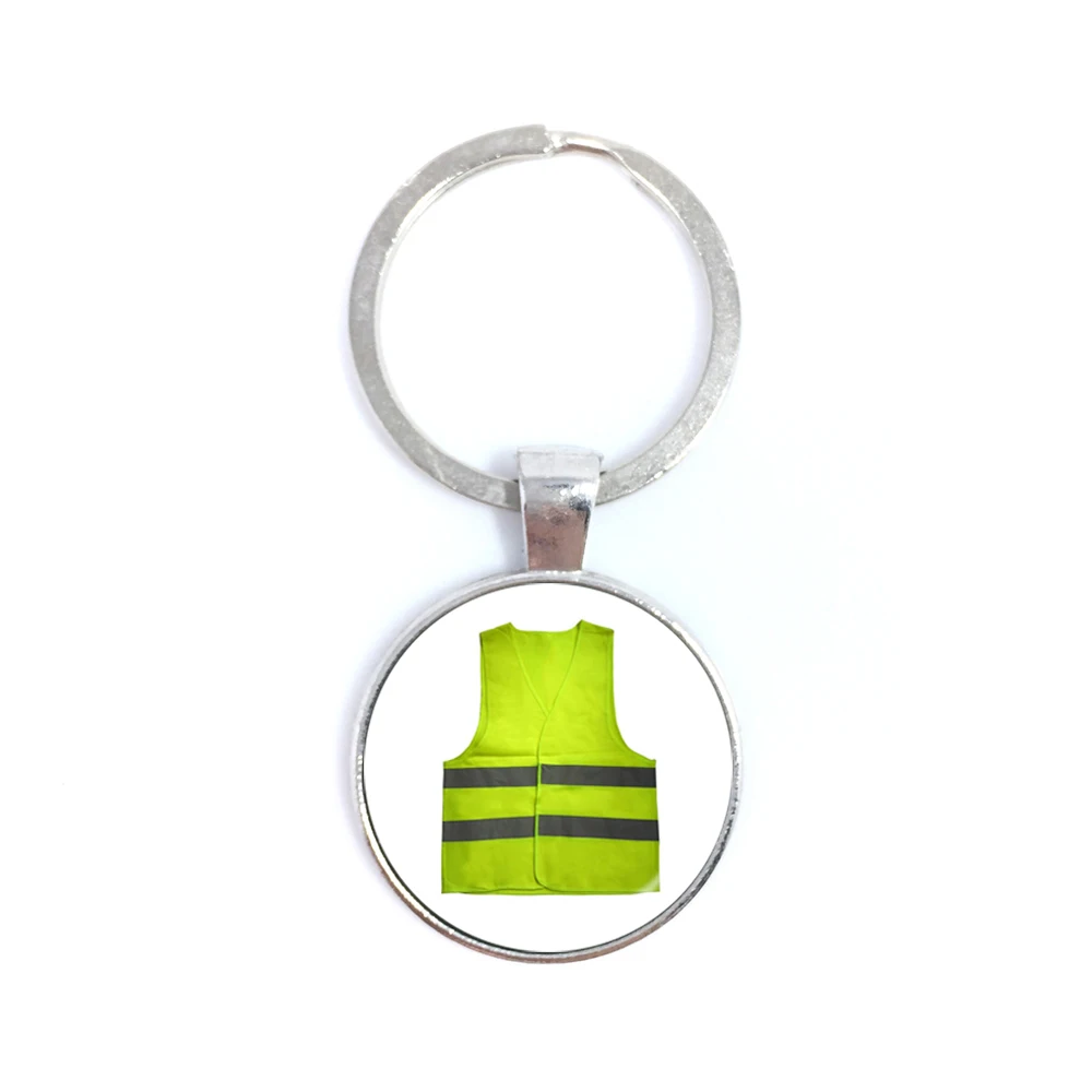 Creative Yellow Vest Keychain The Gilets Jaunes Protests Perfect Souvenir Idea Men Mouvement des gilets jaunes Keyring