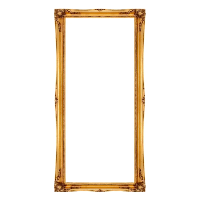 

mirror in the cloakroom, retro floor to ceiling full body mirror, home wall mounted light luxury fitting mirror