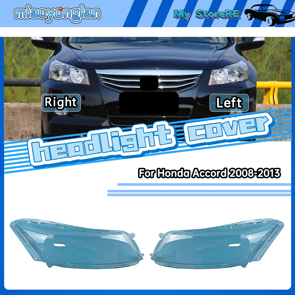 

For Honda Accord 2008-2013 Headlight Cover Transparent Mask Headlamp Lamp Shell Replace Original Lampshade Plexiglass