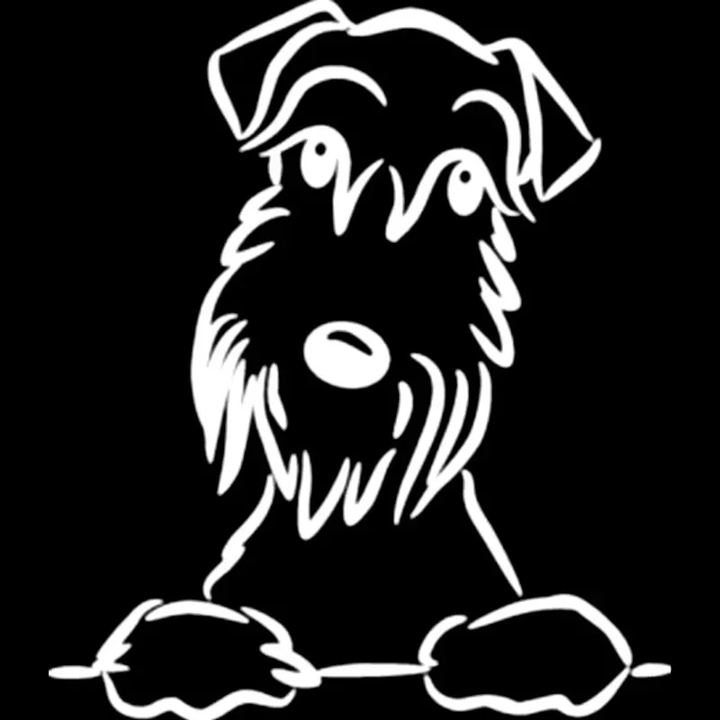 15 * 13cm cute and adorable dog design, car window bumper, electric car decoration, vinyl car sticker