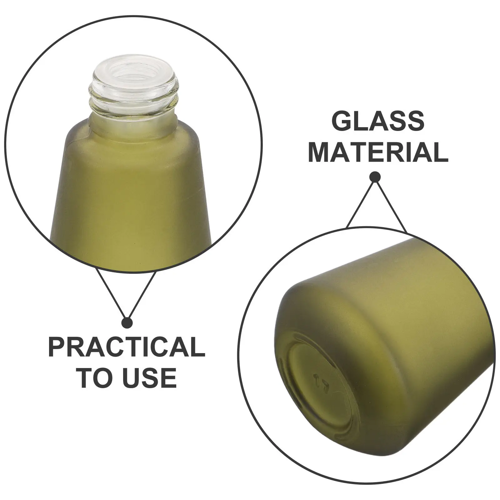 8Pcs 30Ml Conical Green Glass Dropper Bottles Essential Oil Refill Bottle Leakproof Uv Blocking Liquid Dispenser Travel