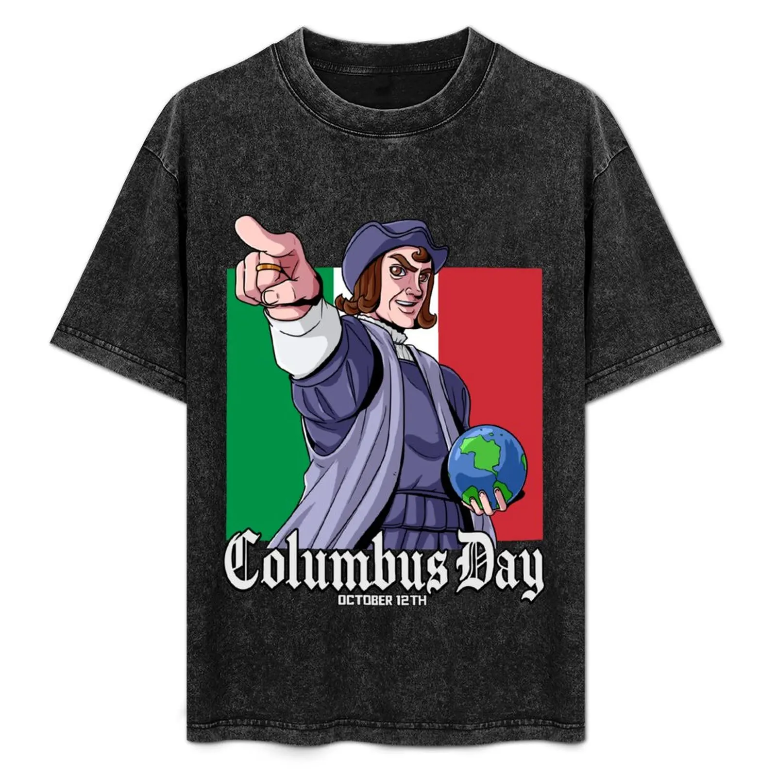 Christopher Columbus Day 1492 T-Shirt blacks blanks man clothes big and tall t shirts for men