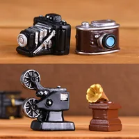 Radio rétro, caméra TV, enregistreur, gramophone, miniatures d'appareils électroménagers, ornement de salon, décoration de maison de poupée, accessoire de bricolage 4