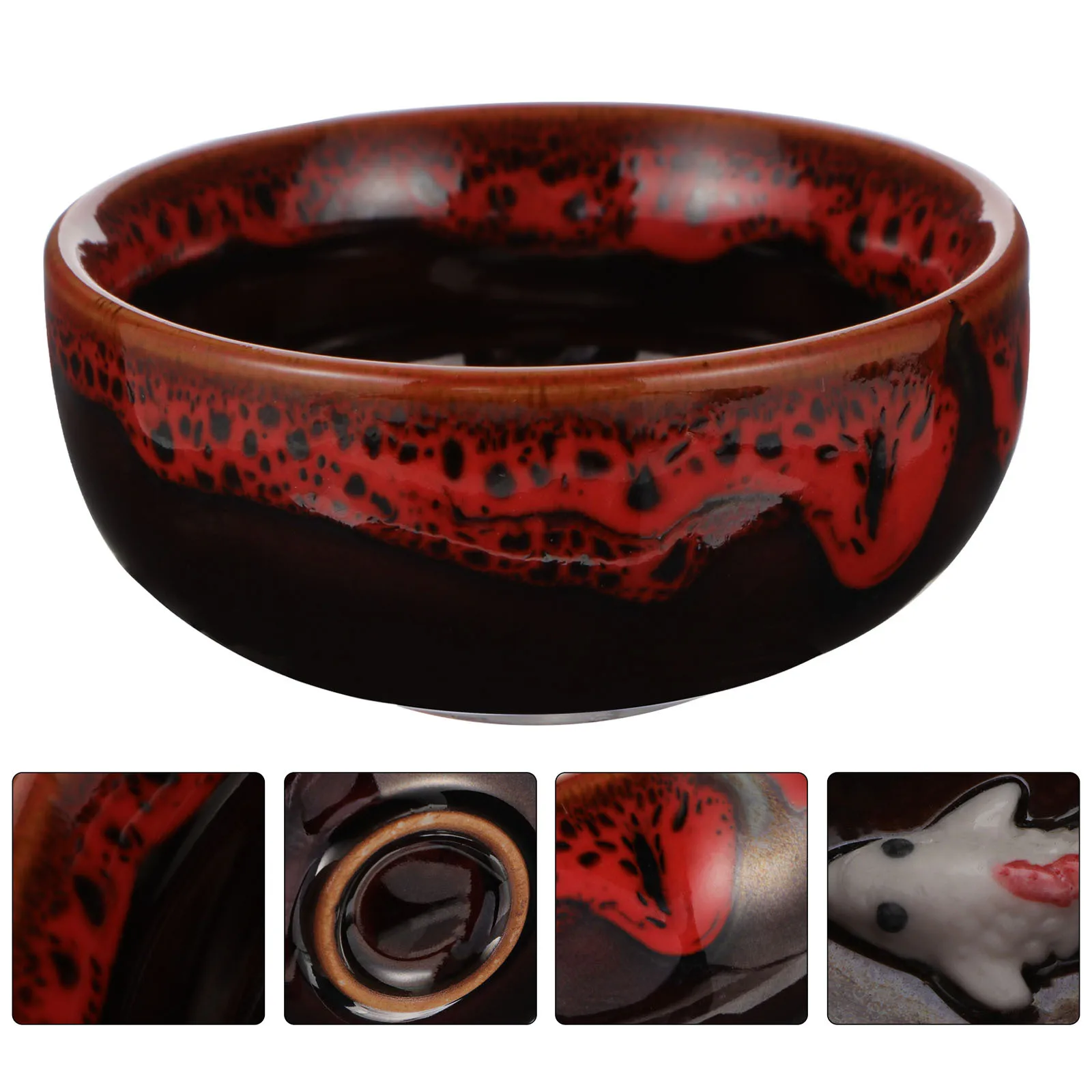 Chinese Calligraphy Painting Plate Porcelain Ink Dish Inkwell for Dip Pen