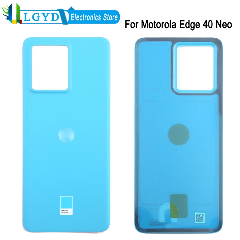 Rear Cover For Motorola Edge 40 Neo Battery Back Cover Replacement Part with Logo